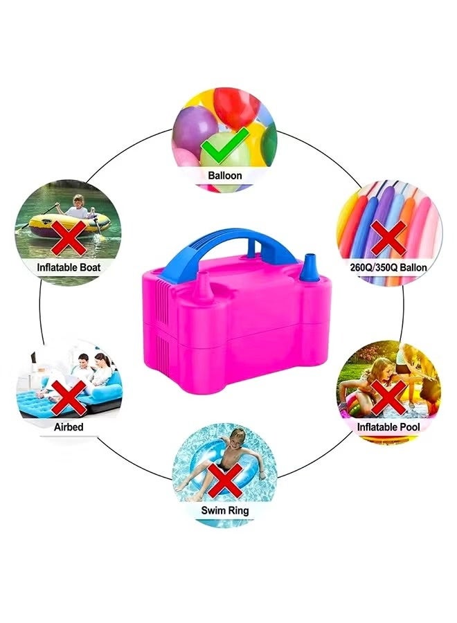 HAPZEY Electric Balloon Inflator Pump – Dual Nozzle High-Speed Balloon Blower Portable Automatic Balloon Air Pump for Party & Event Decoration Lightweight Electric Balloon Inflator Machine for Latex & Decorative Balloons Fast Inflation Balloon Pump for Birthdays, Weddings & Celebrations - Image 3